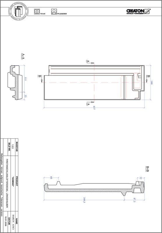 Produkt CAD-Datei DOMINO Firstanschlusslüfter Längshalber FALLH