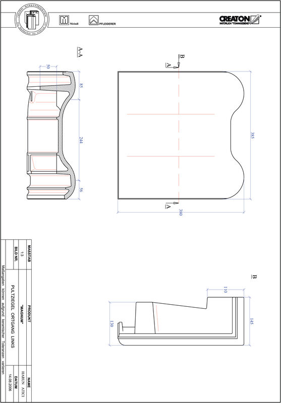 Produkt CAD-Datei MAGNUM Pultziegel Ortgang links PULTOGL