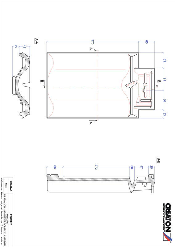 Produkt CAD-Datei MELODIE Firstanschlusslüfter Doppelwulstziegel FALDWZ