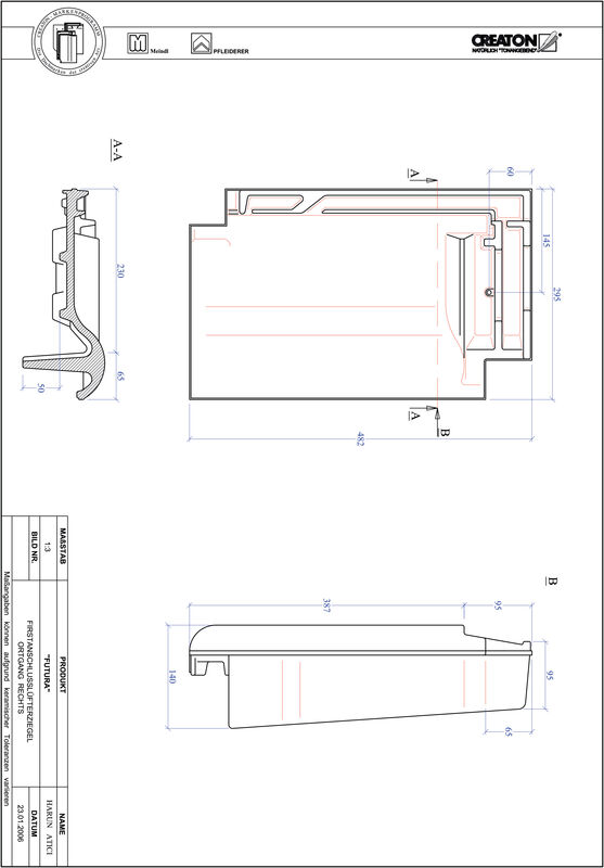 Produkt CAD-Datei FUTURA Firstanschlusslüfter Ortgang rechts FALOGR