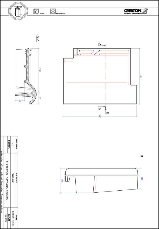 Produkt CAD-Datei FUTURA Pultziegel Ortgang rechts PULTOGR