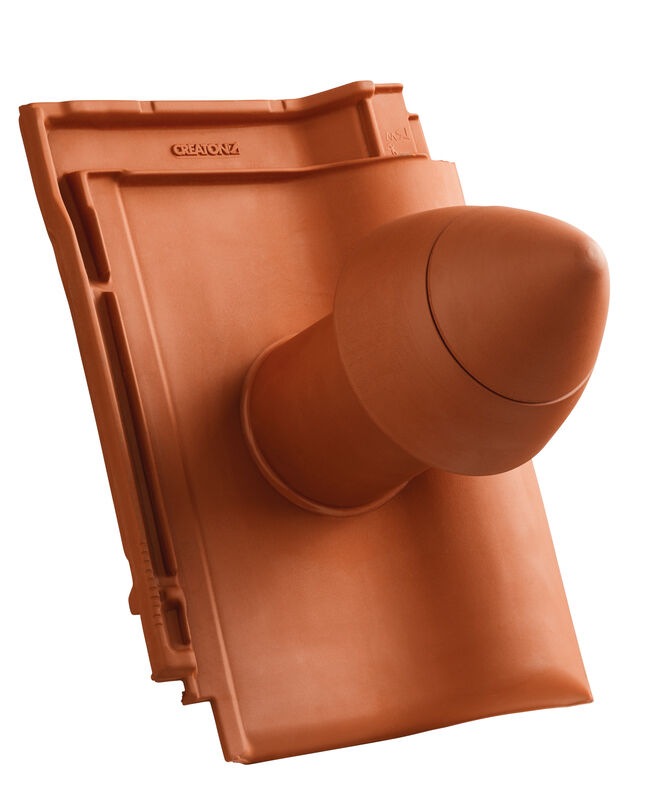 MAG SIGNUM keramisches Dunstrohr DN 100 mm mit abschraubbarer Haube inkl. Unterdachanschlussadapter mit flexiblem Schlauch