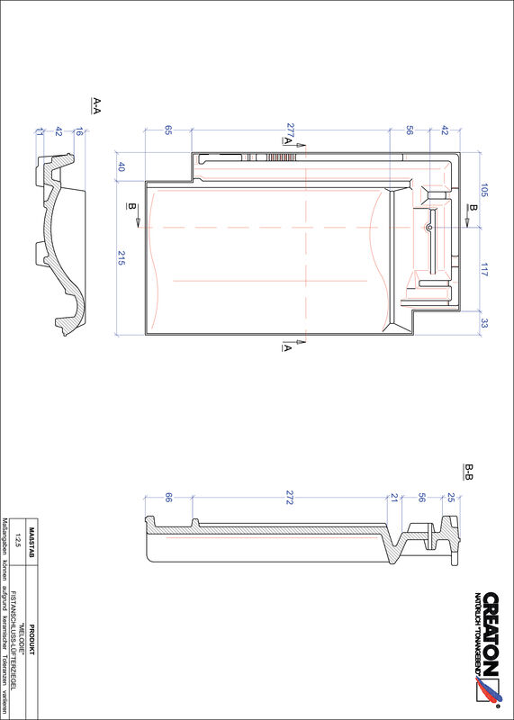 Produkt CAD-Datei MELODIE Firstanschlusslüfterziegel FALZ