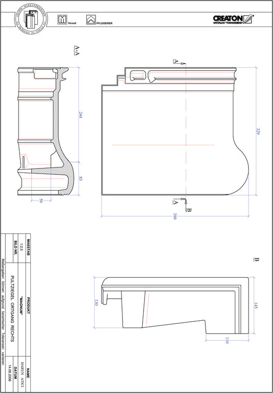 Produkt CAD-Datei MAGNUM Pultziegel Ortgang rechts PULTOGR