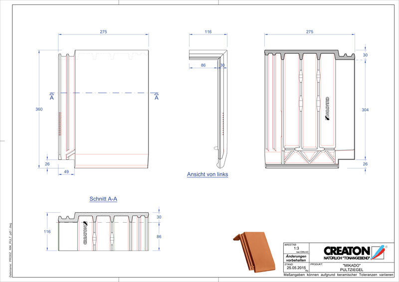Produkt CAD-Datei MIKADO Pultziegel PULT