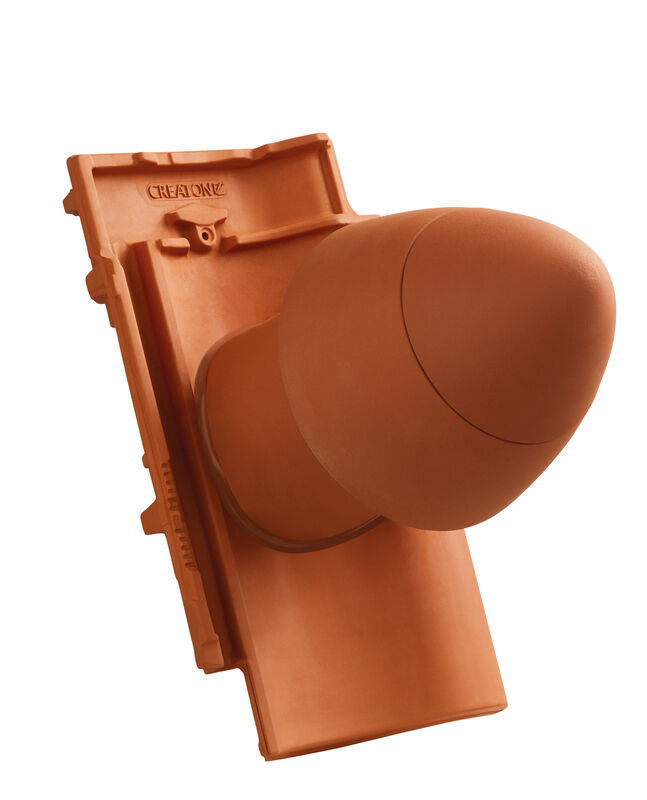 MEL SIGNUM keramisches Dunstrohr DN 125 mm mit abnehmbarem Deckel inkl. Unterdachanschlussadapter