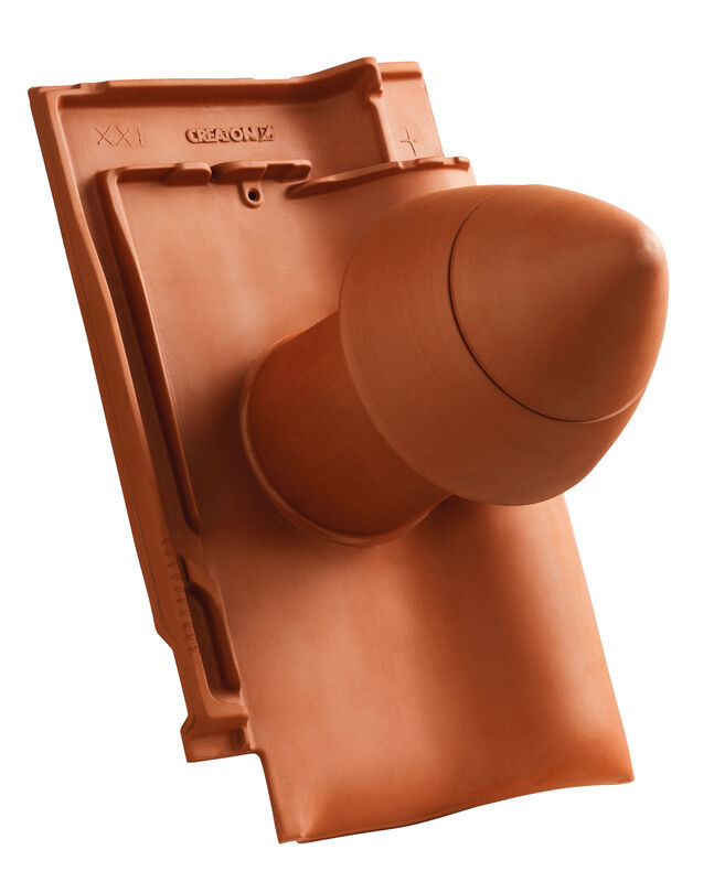 FUT SIGNUM keramisches Dunstrohr DN 110 mm mit abschraubbarer Haube inkl. Unterdachanschlussadapter