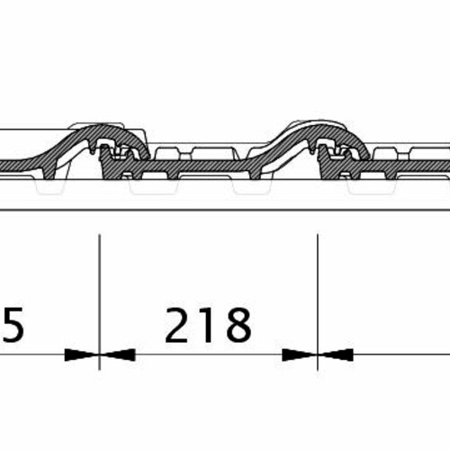 Zeichnung MZ3 NEU Ortgang links mit Ortgangblech und Doppelwulst ODL