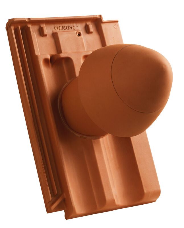 RAP SIGNUM keramisches Dunstrohr DN 125 mm mit abnehmbarem Deckel inkl. Unterdachanschlussadapter